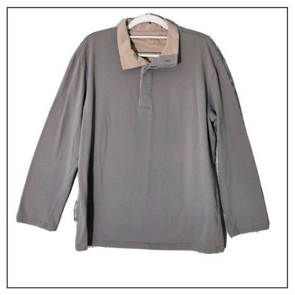 Van Laack Polo L Gray Lufthansa First Class Luxury Travel Business Casual Cotton